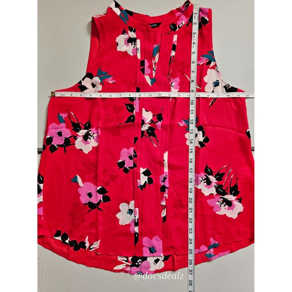 41 Hawthorn Stitch Fix Womens Red Floral Sleeveless Shirt Top Blouse Size Large - Picture 5 of 5